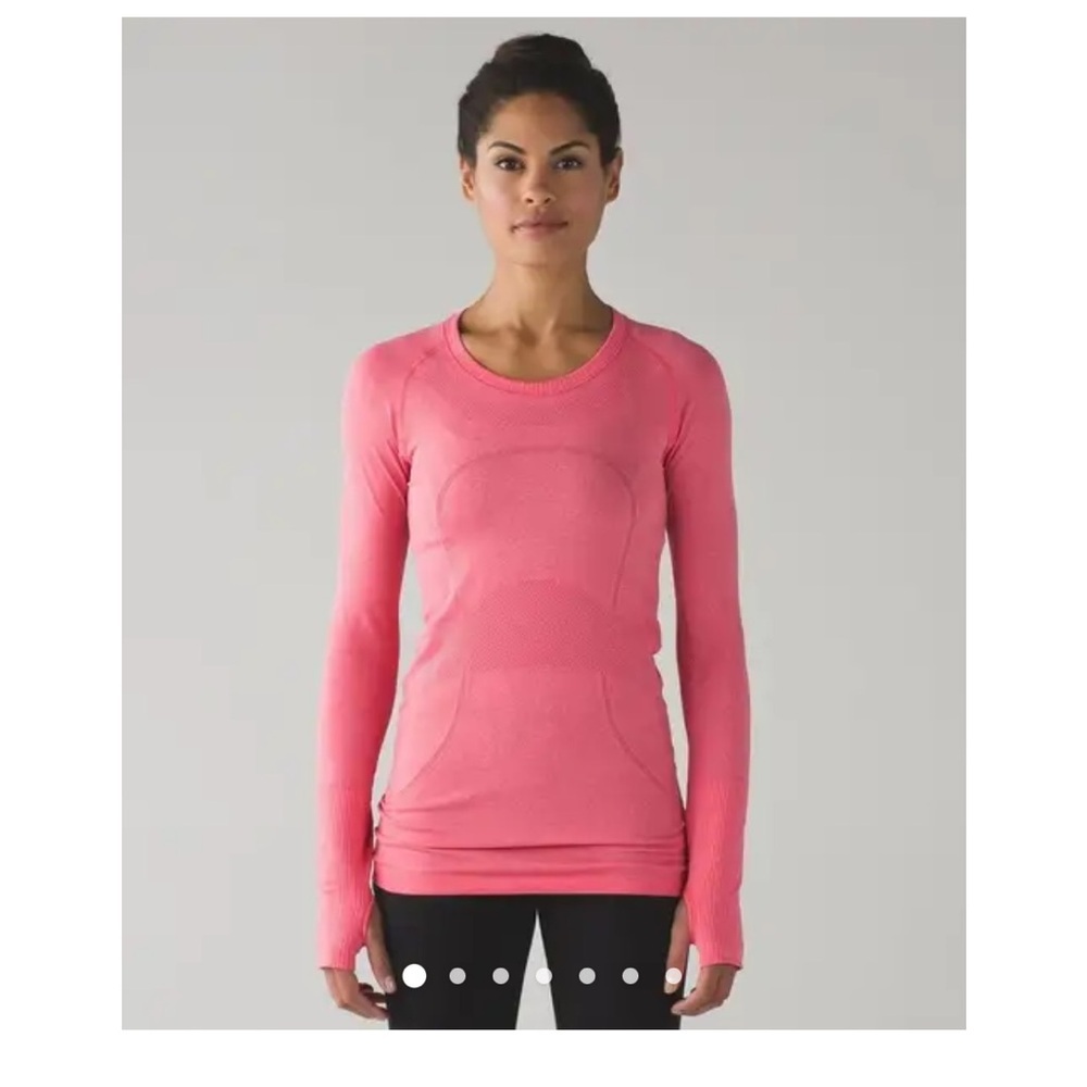 lululemon athletica Coral Long Sleeve Top Swifty Tech Shirt 6